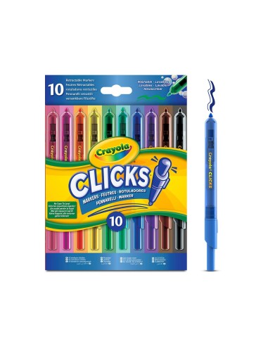 10 Rotuladores Clicks Colores Clásicos 58-8379 CRAYOLA