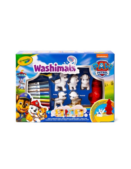 Washimals Set 5 mascotas con Bañera Boca de Incendios 74-0291 PAW PATROL CRAYOLA