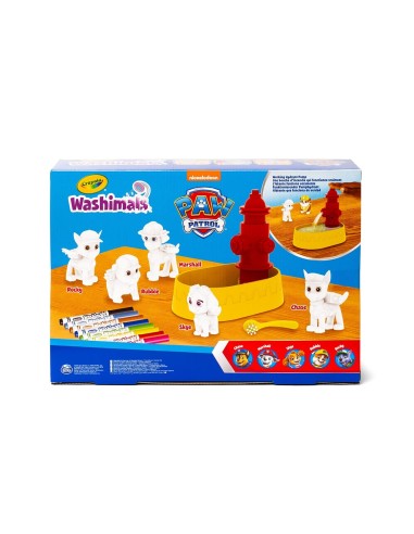 Washimals Set 5 mascotas con Bañera Boca de Incendios 74-0291 PAW PATROL CRAYOLA