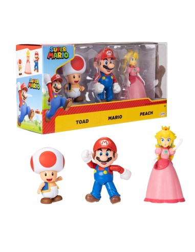 Pack 3 figuras 10 cm 420074 SUPER MARIO JAKKS PACIFIC