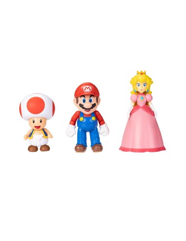 Pack 3 figuras 10 cm 420074 SUPER MARIO JAKKS PACIFIC