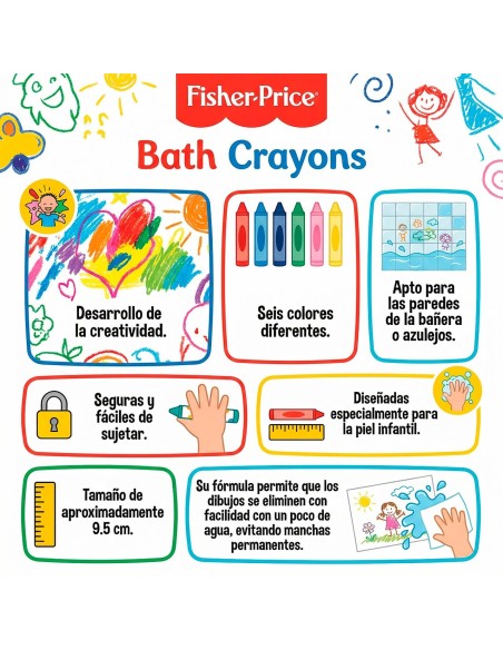 Pack 6 ceras de baño 920D00302 FISHER PRICE DEQUBE