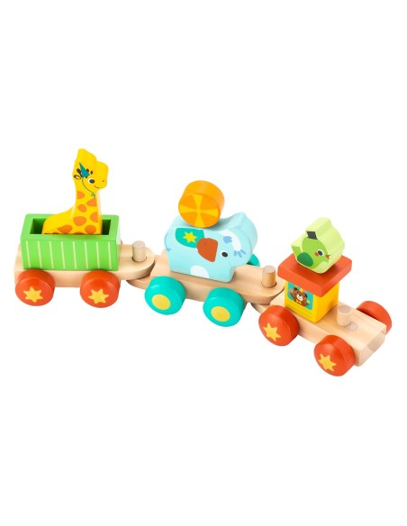 tren de animales madera fsc tachan 795T00842 TACHAN