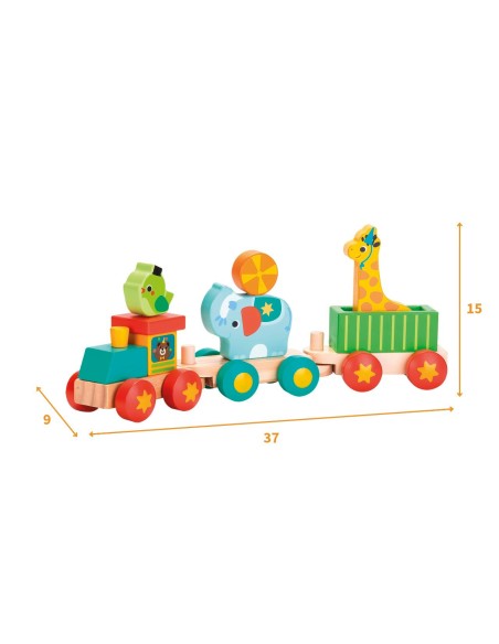 tren de animales madera fsc tachan 795T00842 TACHAN