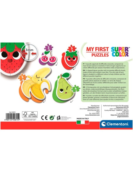 My First Puzzle Frutas y Verduras 20815 CLEMENTONI