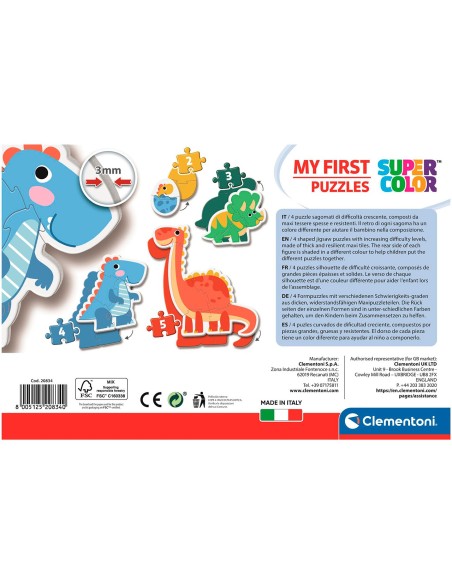 My First Puzzle Dinosaurios 20834 CLEMENTONI