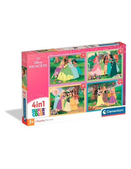 Puzzle Progresivo 4 en 1 Princesas Disney 21746 | DISNEY CLEMENTONI ...