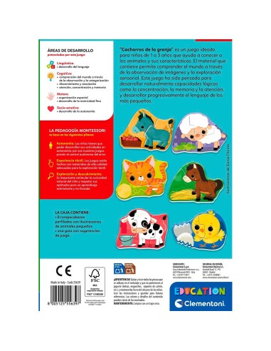 Cachorros de la Granja Montessori 55639 CLEMENTONI