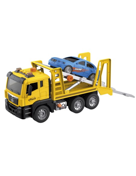 Camión Grua remolque con coche. Luz y sonido escala 1:10 746T01077 TACHAN