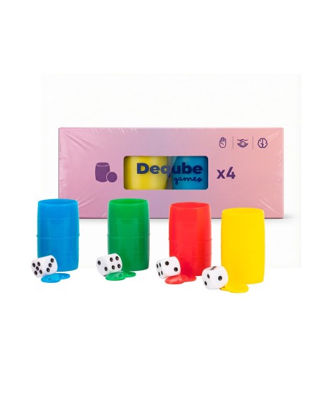 Accesorios parchís 4 jugadores plásctico 943D00434 DEQUBE