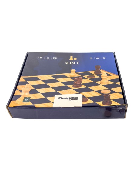 Ajedrez - Damas Madera Madera FSC 940D00342 DEQUBE
