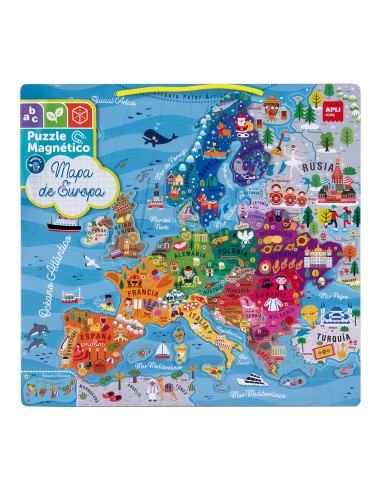 Puzzle Magnético Mapa de Europa 19246 APLI KIDS
