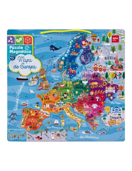 Puzzle Magnético Mapa de Europa 19246 APLI KIDS
