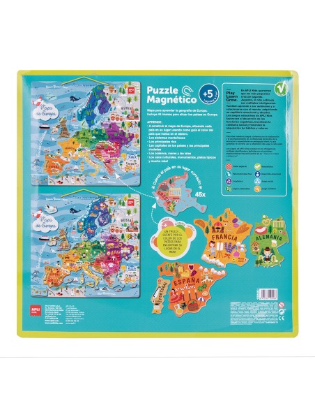 Puzzle Magnético Mapa de Europa 19246 APLI KIDS