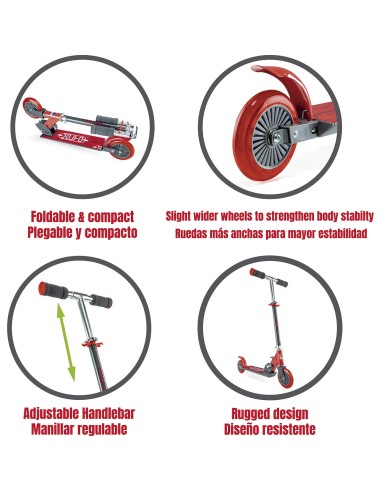 Patinete plegable rojo 24242 MOLTO
