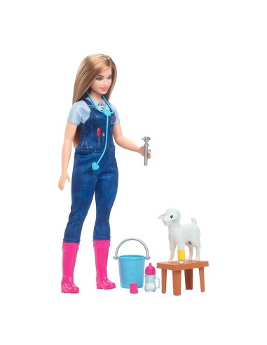 Muñeca Barbie tú puedes ser Veterinaria de granja HRG42 BARBIE