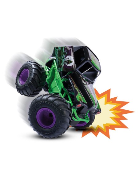 Vehículo Radio Control Smash y Bash Grave Digger 6072500 MONSTER JAM SPIN MASTER