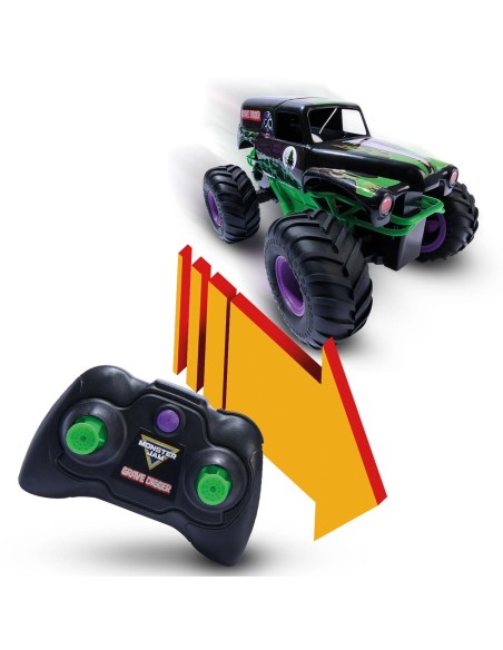 Vehículo Radio Control Smash y Bash Grave Digger 6072500 MONSTER JAM SPIN MASTER