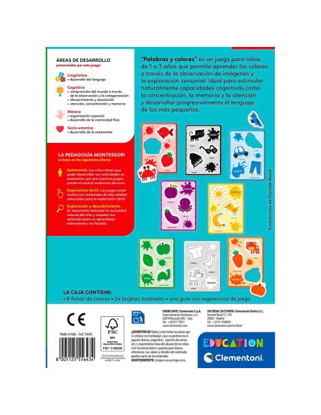 Palabras y colores Montessori 55643 CLEMENTONI