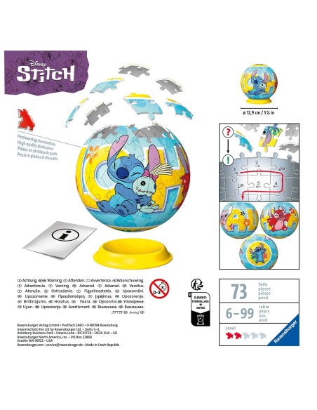Puzzle Ball 3D Stitch 11596 DISNEY RAVENSBURGUER