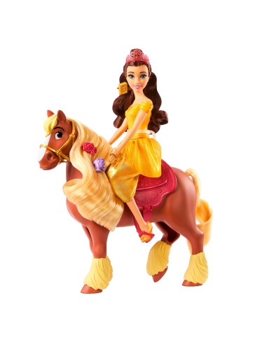 Muñeca Princesa Bella y su Caballo JBG01 DISNEY PRINCESS MATTEL