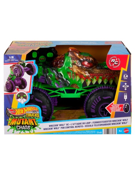 Coche Radio Control Wreckin' Wolf JMM77 MONSTER TRUCKS HOT WHEELS
