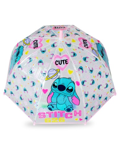 Paraguas transparente campana 46 cm Stitch ST00152 DISNEY KIDS LICENSING