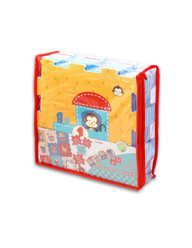 Alfombra puzzle eva 9 piezas 30x30 cm. Tren 745T00422 TACHAN