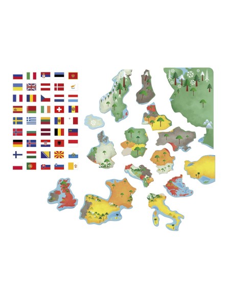 Magnets Banderas de Europa 20592 APLI KIDS