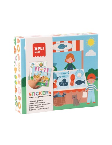 Caja de Stickers El Mercado 20595 APLI KIDS