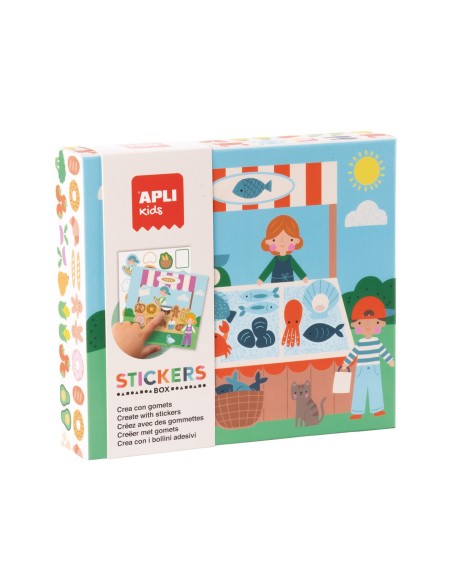 Caja de Stickers El Mercado 20595 APLI KIDS