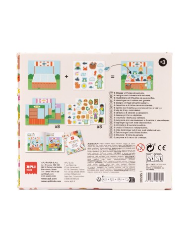 Caja de Stickers El Mercado 20595 APLI KIDS