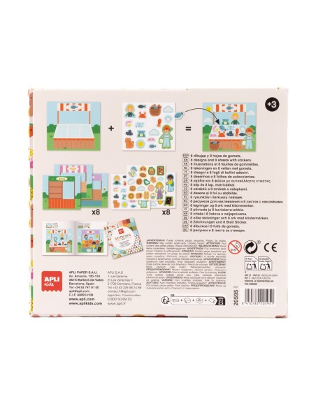 Caja de Stickers El Mercado 20595 APLI KIDS