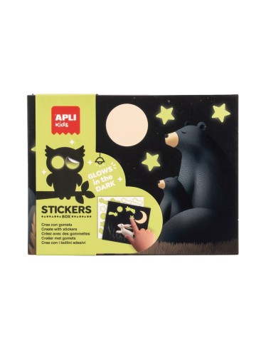 Caja de Stickers Glow in the Dark Osos 20680 APLI KIDS