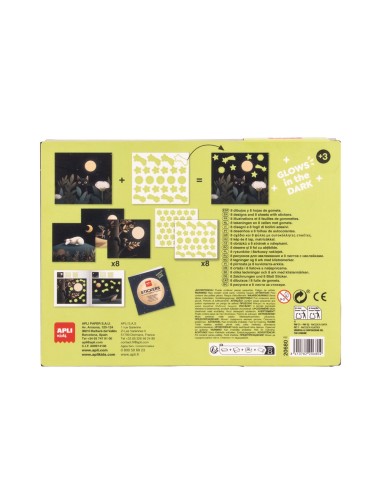 Caja de Stickers Glow in the Dark Osos 20680 APLI KIDS