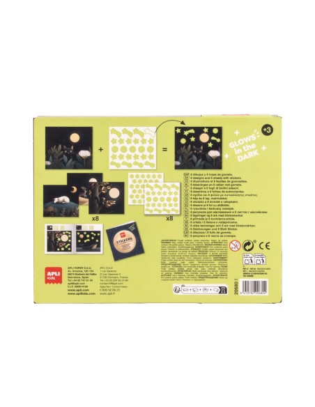 Caja de Stickers Glow in the Dark Osos 20680 APLI KIDS