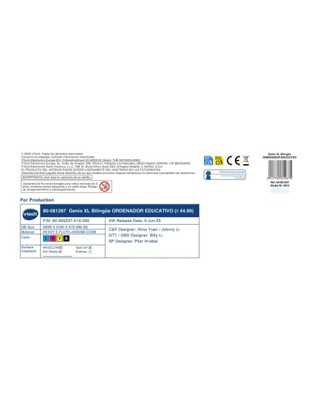 Genio XL Bilingüe Rosa 80-581267 V-TECH