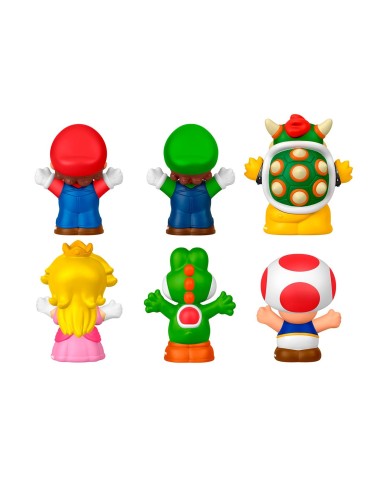 Pack 6 Figuras My Mario JHG63 SUPER MARIO LITTLE PEOPLE