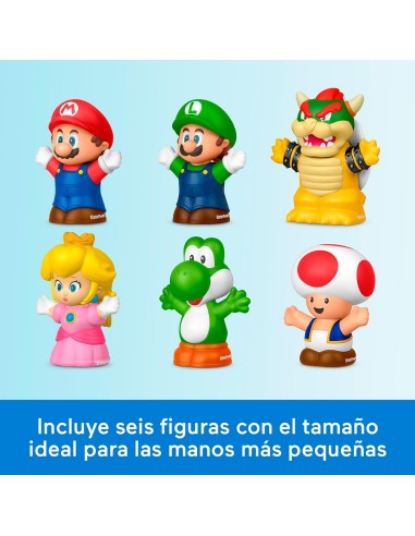 Pack 6 Figuras My Mario JHG63 SUPER MARIO LITTLE PEOPLE