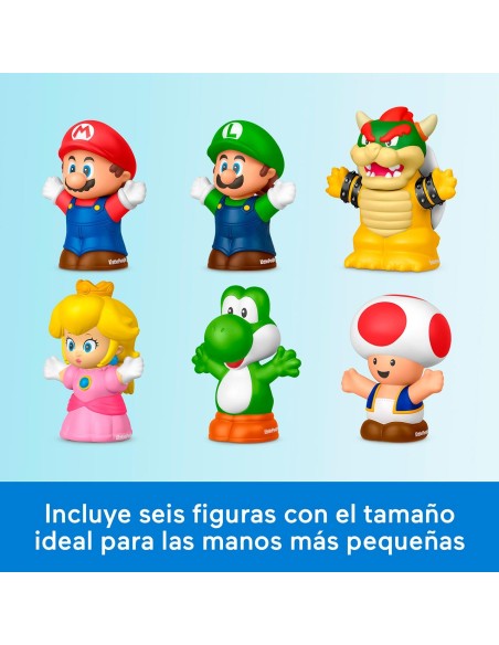 Pack 6 Figuras My Mario JHG63 SUPER MARIO LITTLE PEOPLE