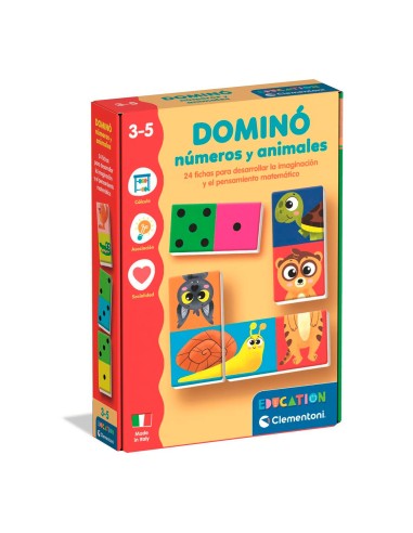 Dominó de Números y Animales 55603 CLEMENTONI