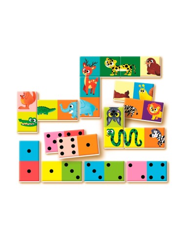 Dominó de Números y Animales 55603 CLEMENTONI