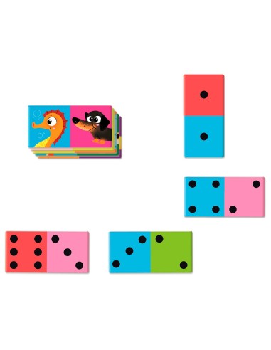Dominó de Números y Animales 55603 CLEMENTONI