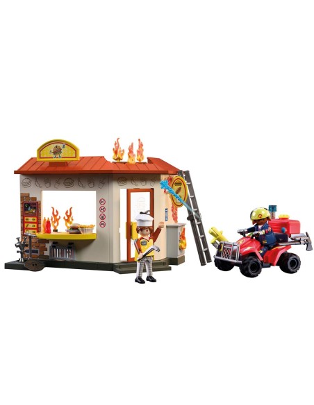 Quad de Bomberos con Hamburguesería 72195 PLAYMOBIL