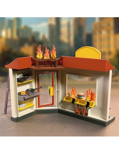 Quad de Bomberos con Hamburguesería 72195 PLAYMOBIL