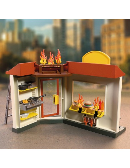 Quad de Bomberos con Hamburguesería 72195 PLAYMOBIL