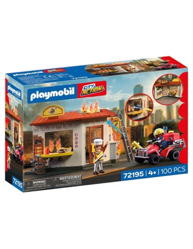 Quad de Bomberos con Hamburguesería 72195 PLAYMOBIL