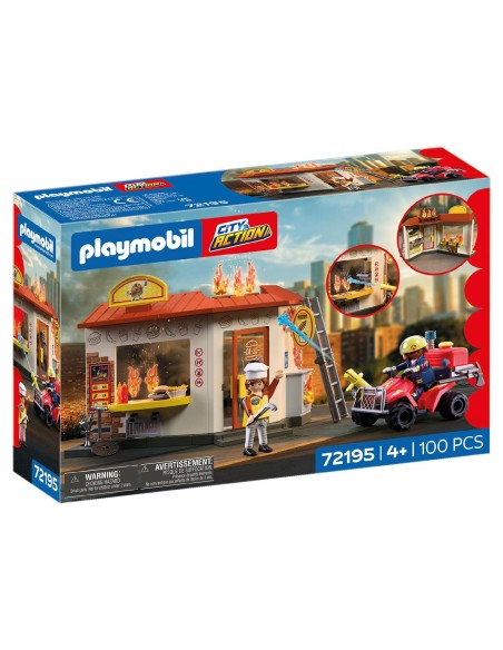 Quad de Bomberos con Hamburguesería 72195 PLAYMOBIL