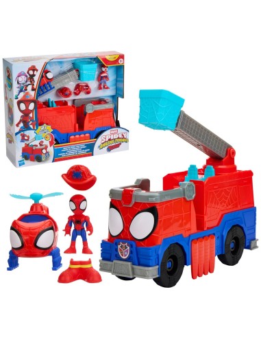 Spidey Rescuewebs Camión de Bomberos G1992 MARVEL HASBRO