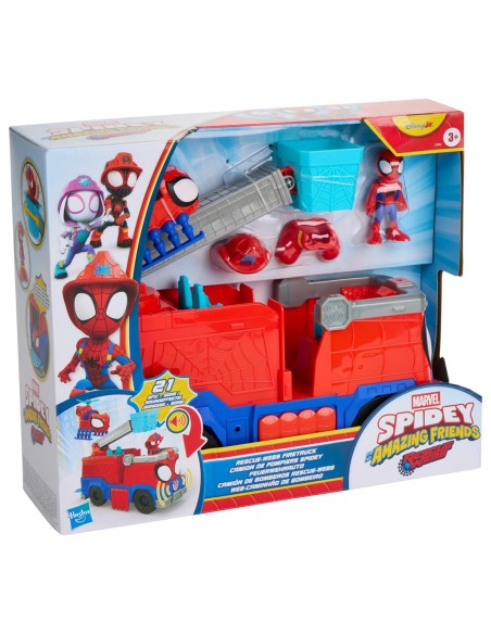Spidey Rescuewebs Camión de Bomberos G1992 MARVEL HASBRO